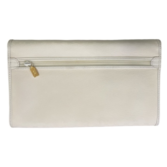 Gucci Authentic Vintage Bag Clutch GG Flap Monogram White - Picture 3 of 14